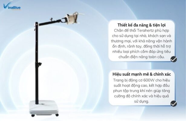 Cấu tạo chắc chắn, động cơ xoay tự động giúp máy Terahertz vận hành ổn định và chính xác.