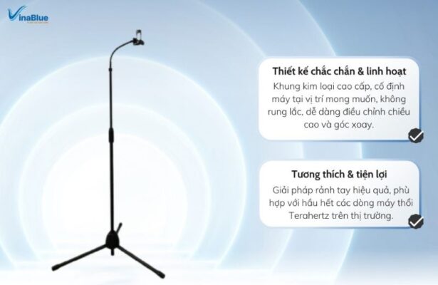 Thiết kế chắc chắn, dễ điều chỉnh, giúp giữ máy ổn định đúng vị trí trong quá trình sử dụng.