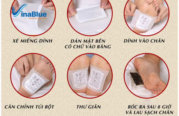 Các bước sử dụng miếng dán thải độc chân đúng cách