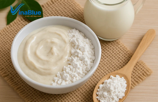 Bột sắn dây được dùng để thay thế cho bữa phụ trong ngày